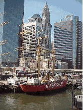 Top left picture you see the Titanic Memorial Lighthouse which was originally erected the year after the great ship went down and moved to its current location at the entrance to South Street Seaport in 1976.