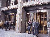 We can't show you the Financial District without showing you some big time names in banking! Top left picture you see employees taking a break in front of JP Morgan.