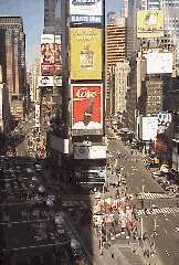 Top left picture you see an aerial view of Broadway and Times Square. New York New York, a city so nice they named it twice! Whoever said that must have been standing on Broadway! Times Square is the most exciting place on planet earth.