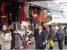 Bottom right picture you see a store front on Canal street. You can buy scarves, purses, perfume and souvenirs in Chinatown at rock bottom discounts.