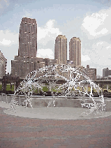 Top left photo you see Dragonfly Dome on the pier with Trump Place in the distance. This lovely aluminum sculpture by Voss Finn was on exhibit recently.