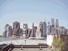See the World Trade Towers. You can take the subway there or walk over the Brooklyn bridge to get this spectacular view. Top left picture was taken on Broadway in Chinatown looking north towards Soho and Greenwich Village. That's Grace Church.