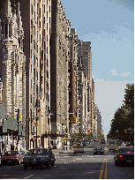 Center right picture you see Central Park West. The Mayflower Hotel is located here and if you walk a few blocks uptown you'll find Tavern on the Green Restaurant located in Central Park.