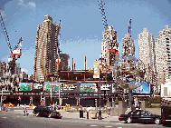 Top right picture you see the massive construction project going on to build the new AOL Time Warner complex which will be known as One Central Park.