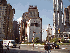 Center right picture you see Columbus Circle looking south.  If you walk a few blocks from here you will be in Times Square.