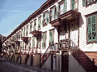 Top right you see Sylvan Terrace. These two story row houses were built in the 1880's.
