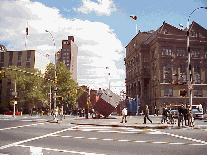 Center right picture you see the artistic cube in the middle of the street at Astor Place.