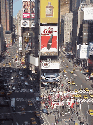 Top right picture you see Times Square and the Coke sign. Below the Coke sign you see the TDF ticket stand.