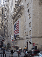 We know you'll want to see Wall Street while you're in New York. Top right you see the New York Stock Exchange on Wall Street. There are many wonderful restaurants nearby for dining. You'll find lots of good shopping here too. Nassau Street is close by.