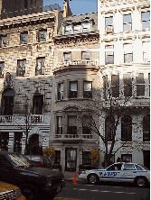Top right picture you see Michael Bloomberg's townhouse in the center of the  photo. City records show Mike bought the townhouse in April 1986 for $3.5 million.  It's said to be decorated with rare Egyptian marble lined floor, and English furniture.