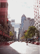 Top right you see Lexington Avenue and in the far distance to the left you see the Citicorp Center Building.  You'll find plenty of shopping in the Citicorp Center along with the subway and restaurants.