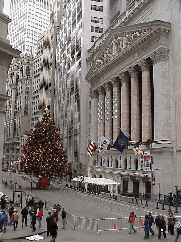 Bottom right picture you see the Wall Street Christmas tree during the daylight hours. Just in case you are unfamiliar with New York, this area is within a couple of blocks from ground zero of the World Trade Center disaster.