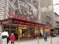 Center right picture you see Shubert Alley in Times Square where the Broadway play Chicago is playing.  It's great fun to walk through Shubert Alley and see all of the posters advertising the current Broadway plays.