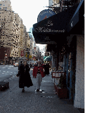 Speaking of variety restaurants are plentiful in NYC.  You'll find every imaginable cuisine in most every neighborhood.  Top right you see La Mediterranee Restaurant.  This charming and wonderful French Restaurant has been here on 2nd Avenue for years.