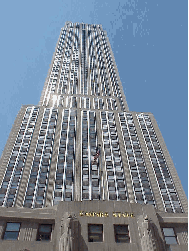 Center right picture you see the Empire State Building rising up to a height of 1,454 feet.  The Empire State Building was completed in 1931, proving that bigger has been the goal for many years in NYC.