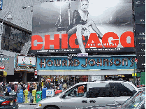 Howard Johnson's billboard advertising Broadway Chicago