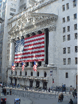 American Flag on the New York Stock Exchange