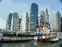 Skyline of NYC as seen from South Street Seaport