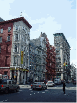 Old cast iron buildings in Soho