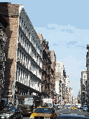 Beautiful cast iron buildings of Soho