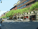 Columbus Avenue where you'll find trendy restaurants and stores.