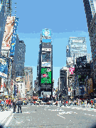 Top right picture you see the Coke sign in the center of Times Square