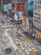 Second picture you see the taxi cabs making their way on Broadway