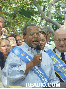 Randy Daniels Secretary of State of New York, opening ceremony German American Steuben Day Parade Pictures New York City 2003