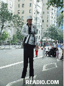 A lady on stilts on Fifth Avenue, Steuben Day Parade German American Steuben Day Parade Pictures New York City 2003
