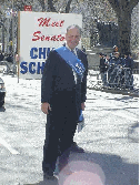 NY Senator Chuck Schumer at the Greek Parade Pictures featuring American Greeks marching on 5th Avenue at the Greek Independence Day Parade 2004.