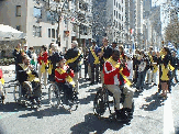 Previous Olympic Games Winners, Wheel Chairs, Athletes on 5th Avenue Pictures featuring American Greeks marching on 5th Avenue at the Greek Independence Day Parade 2004.
