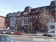 Photo of the Townhouses on Malcolm X Boulevard in Harlem.