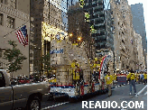 Hadassah Float on Fifth Avenue at Salute to Israel Parade in New York City 2002 New York Salute to Israel Parade Pictures of the Israeli Day Parade on Fifth Avenue Manhattan.