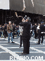 Rabbi Sounding Shofar on Fifth Avenue 2002 New York Salute to Israel Parade Pictures of the Israeli Day Parade on Fifth Avenue Manhattan.