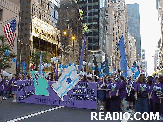 Israel & America - Our Shared Strength American Jews March on 5th 2002 New York Salute to Israel Parade Pictures of the Israeli Day Parade on Fifth Avenue Manhattan.