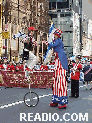 Floats, Stilts & Unicycle at Israel Parade 2002 New York Salute to Israel Parade Pictures of the Israeli Day Parade on Fifth Avenue Manhattan.