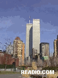 World Trade Centers, Twin Towers, World Financial Center, Battery Park City, South Ferry, Lower Manhattan, New York City.
