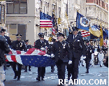 Flag Pictures of 2001 Veterans Day Parade in New York City Fifth Avenue.