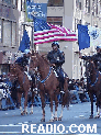 Police Horse Pictures of 2001 Veterans Day Parade in New York City Fifth Avenue.