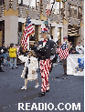 Uncle Sam Pictures of 2001 Veterans Day Parade in New York City Fifth Avenue.
