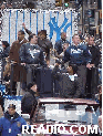 Mayor Rudy Giuliani World Series Trophy 2000 New York Yankees Parade Photos of the Ticker Tape Parade on Broadway Manhattan.